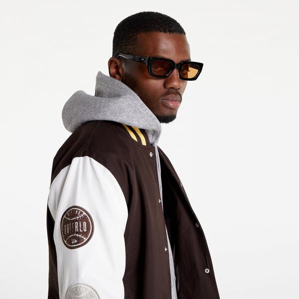 New Era Heritage Varsity Jacket Brown/ White