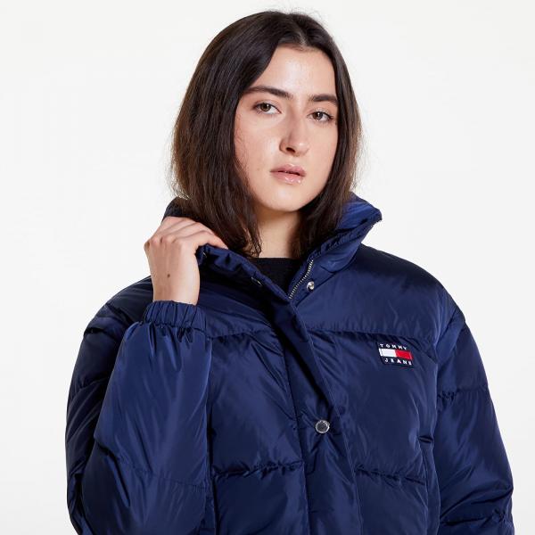 Tommy Jeans Badge Crop Vest Down Puffer Jacket Twilight Navy