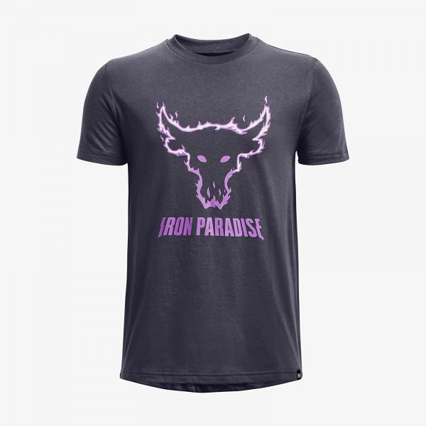Under Armour Y Project Rock IP Brahman Short Sleeve Tempered Steel/ Lunar Purple