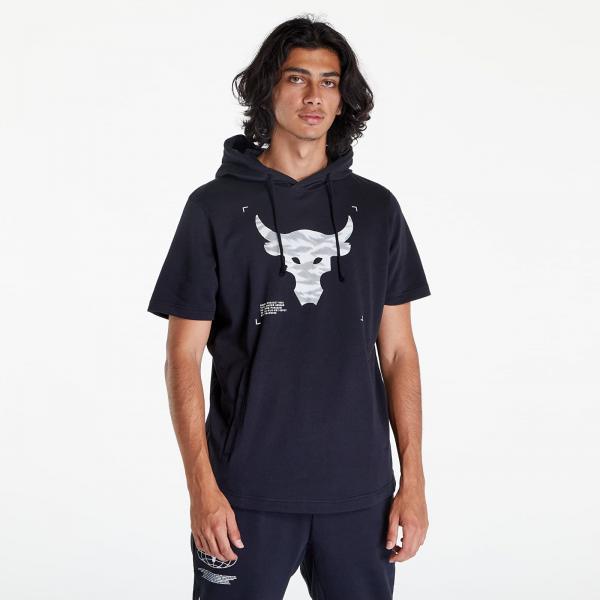 Under Armour Project Rock Terry Short Sleeve Hoodie Black