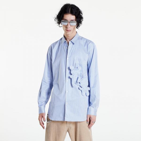 Košile Comme Des Garçons SHIRT Mens Striped Shirt Woven White / Blue M