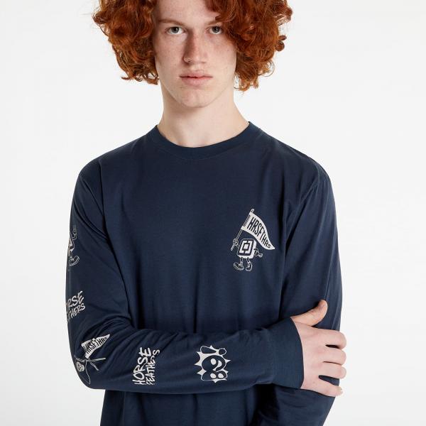 Horsefeathers Flag Ls T-Shirt Midnight Navy