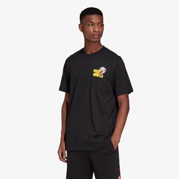 adidas Manchester United Graphic Tee Black