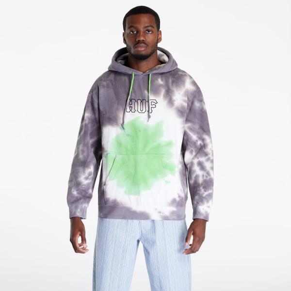 Mikina HUF High Dye Tiedye Hoodie Grey/ Green