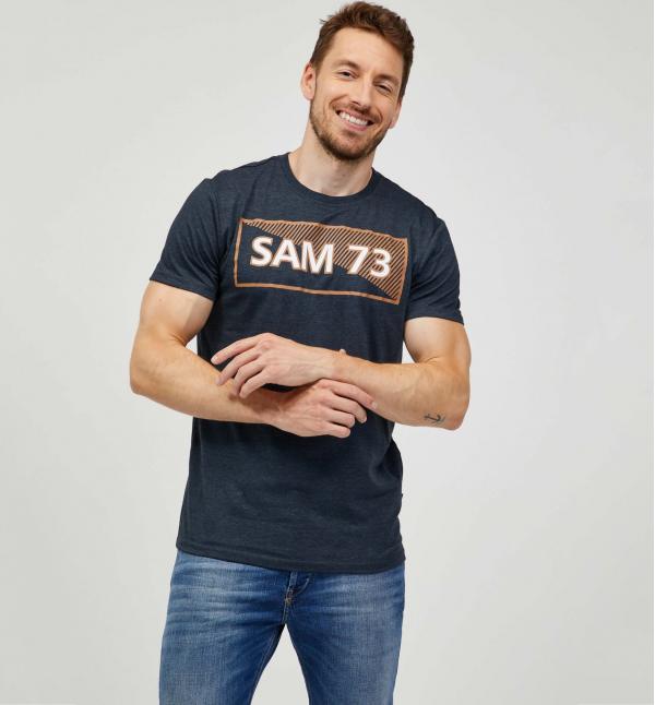 SAM 73 Pánské triko FENRI Černá