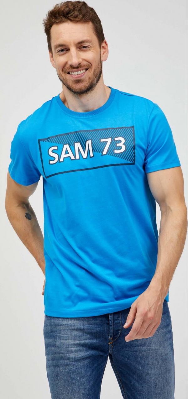 SAM 73 Pánské triko FENRI Modrá