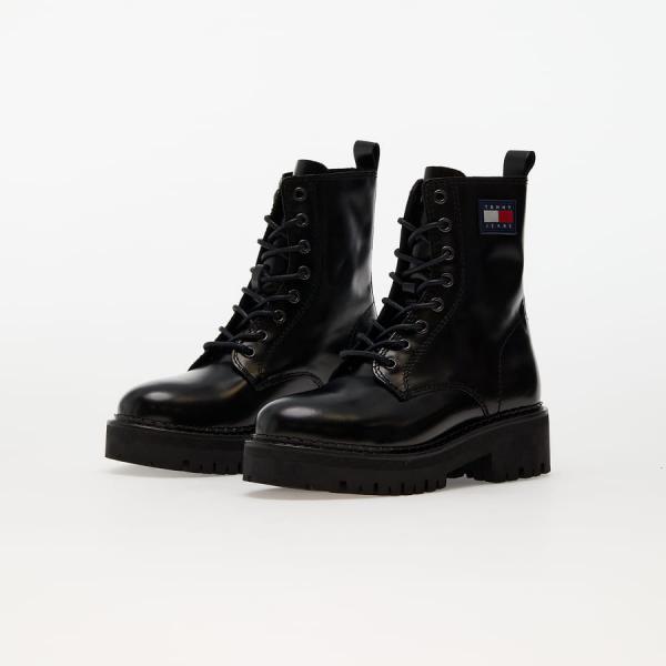 Tenisky TOMMY JEANS Lace Up Boots Black EUR 40