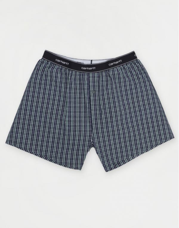 Carhartt WIP Cotton Script Boxers James Check, Grove S