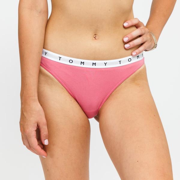 Kalhotky Tommy Hilfiger 3Pack Thong Print černé / růžové / krémové