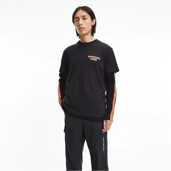 Tričko s krátkým rukávem CALVIN KLEIN JEANS Seasonal Blocked Logo T-Shirt Black
