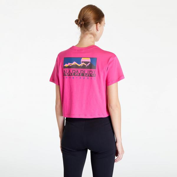 Napapijri S-Cold Ss Crop Tee Pink Clash
