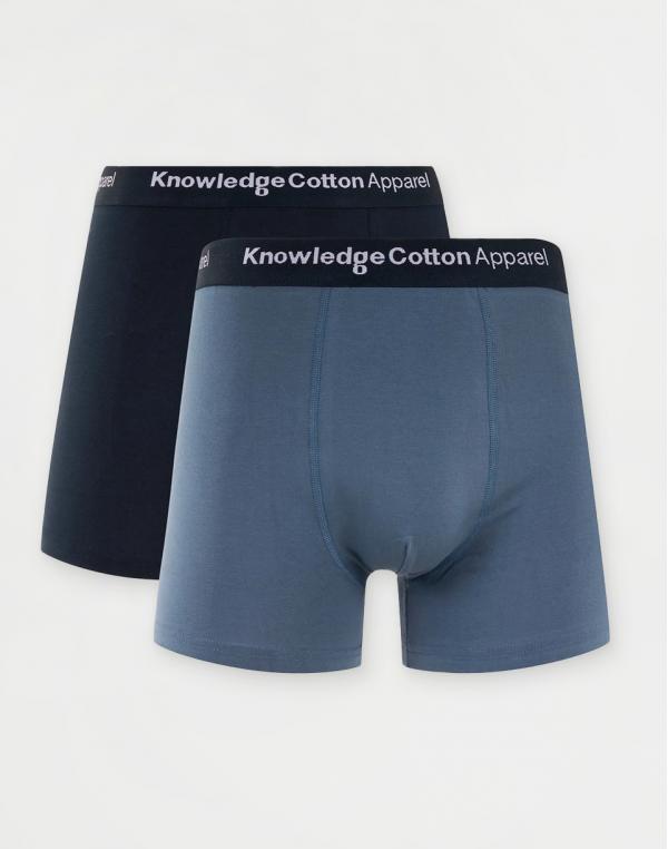 Knowledge Cotton 2 Pack Underwear 1361 China Blue S
