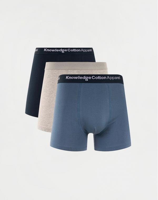 Knowledge Cotton 3 Pack Underwear 1361 China Blue S