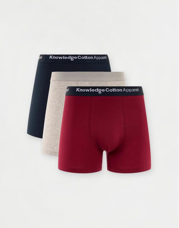 Knowledge Cotton 3 Pack Underwear 1364 Rhubarb S