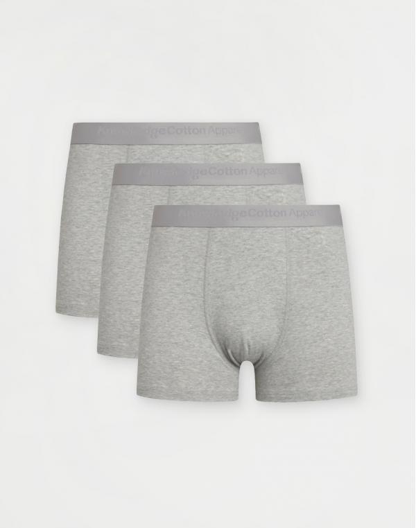 Knowledge Cotton 3 Pack Underwear 1012 Grey Melange L