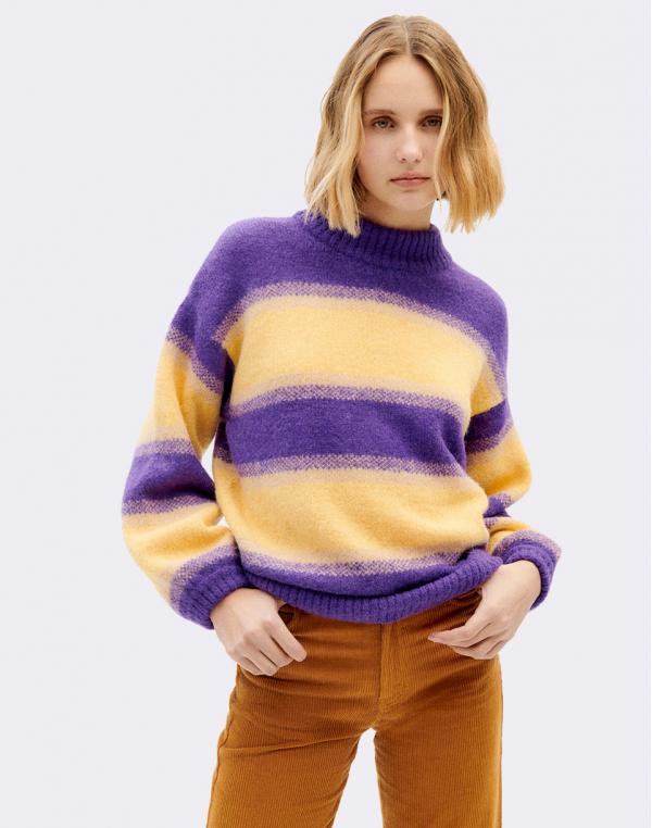 Thinking MU Violet Lada Kintted Sweater VIOLET XS