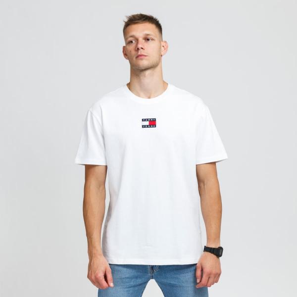 Tričko s krátkým rukávem TOMMY JEANS Tommy Badge Tee bílé