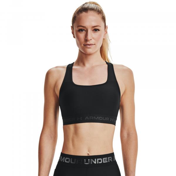 Podprsenka Under Armour W Crossback Mid Bra Black/ Jet Gray XS
