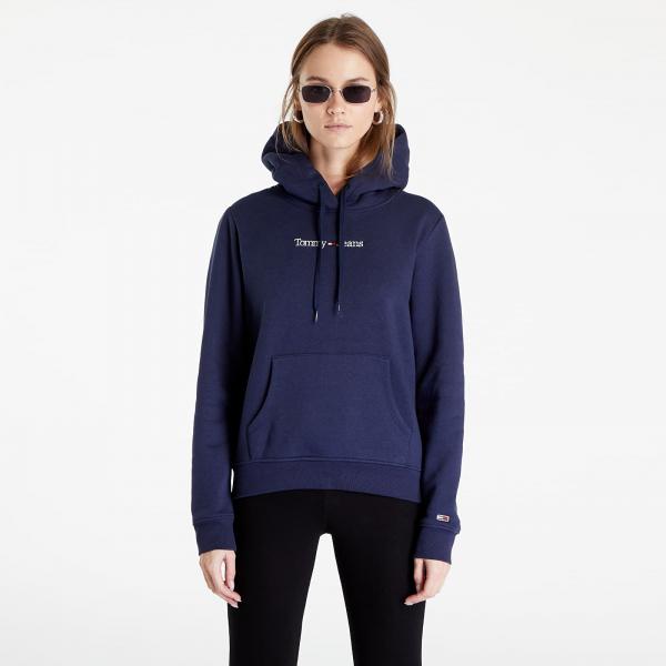 Mikina Tommy Jeans Reg Serif Linear Hoodie Twilight Navy S