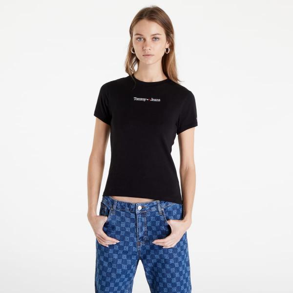 TOMMY JEANS Bby Serif Linear T-Shirt Black