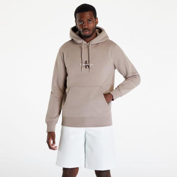 Mikina CALVIN KLEIN JEANS Monologo Hoodie Beige