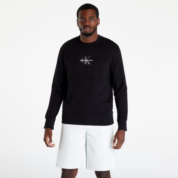 Mikina CALVIN KLEIN JEANS Monologo Crew Neck Black