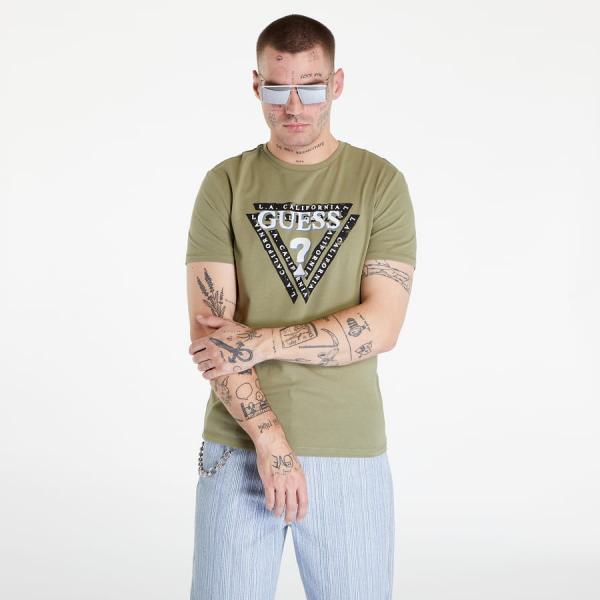GUESS Triangle Logo T-shirt Green