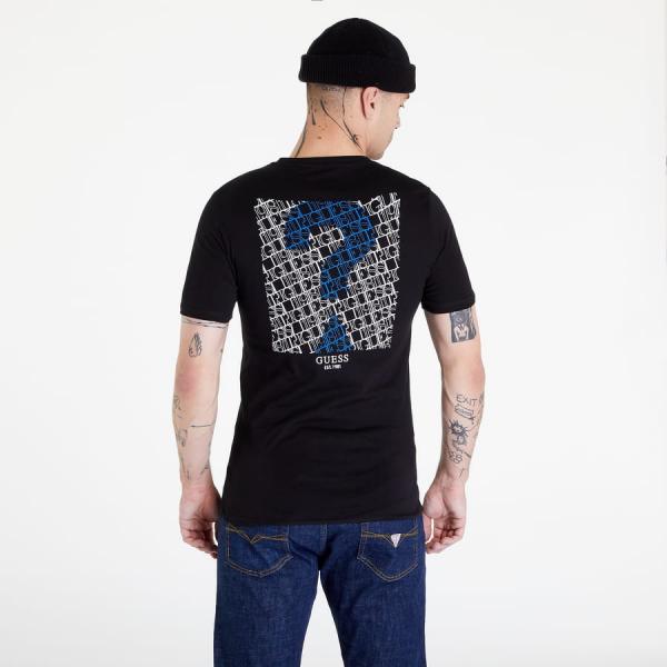 Tričko GUESS Ermes Cn Ss Tee Black XXL