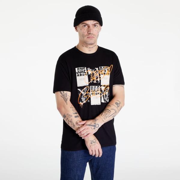 GUESS Ss Bsc Rave Poster T Black