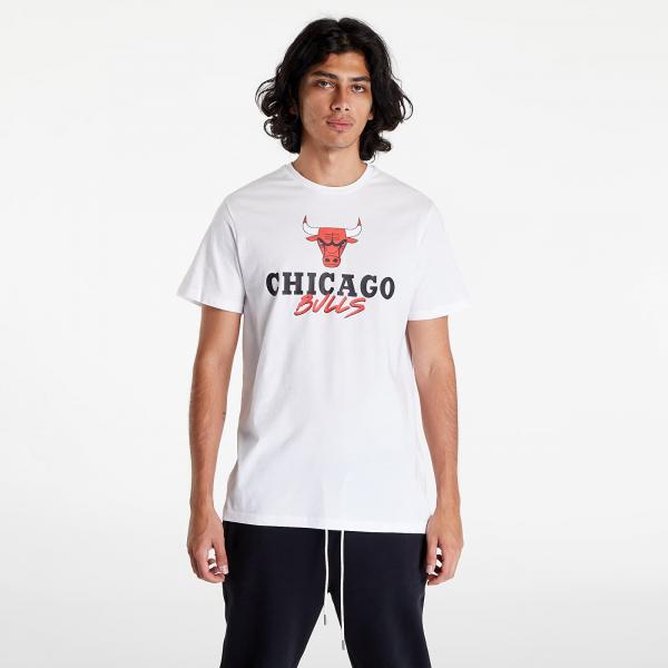 New Era NBA Script Tee Chicago Bulls White/ Front Door Red