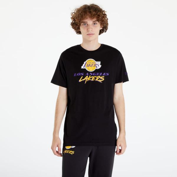 New Era NBA Script Tee Los Angeles Lakers Black