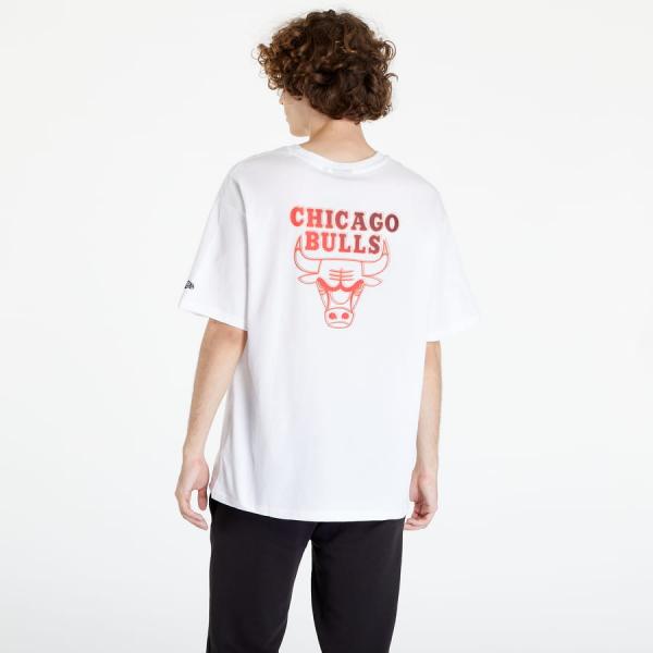 Tričko s krátkým rukávem New Era NBA Neon Fade Tee Chicago Bulls White