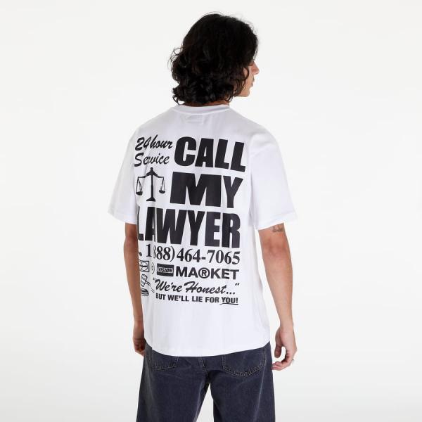 Market 24 Hr Lawyer Service Pocket Tee White