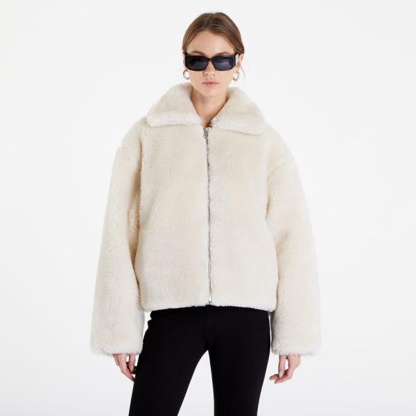 Dámská zimní bunda CALVIN KLEIN JEANS Back Sherpa Short Jacket Creamy