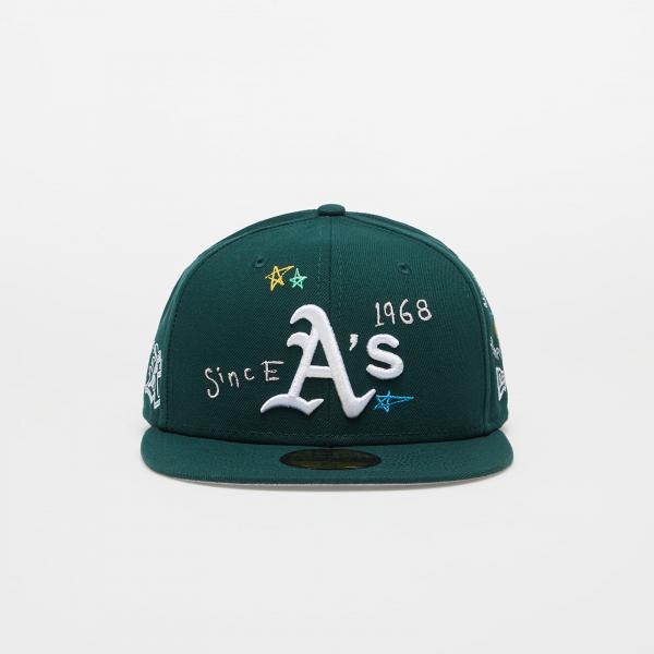 New Era MLB 5950 Scribble 11097 Oakland Athletics Green
