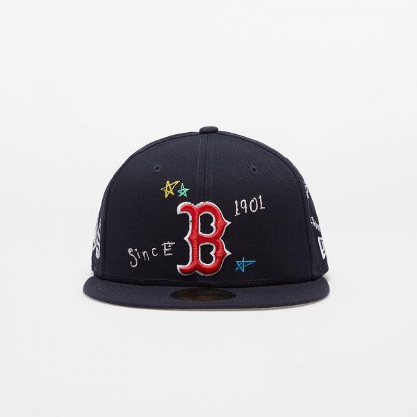 New Era MLB 5950 Scribble 11097 Boston Red Sox Navy