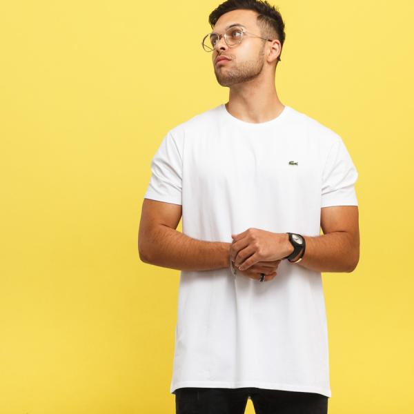 Tričko s krátkým rukávem LACOSTE Base T-shirt White