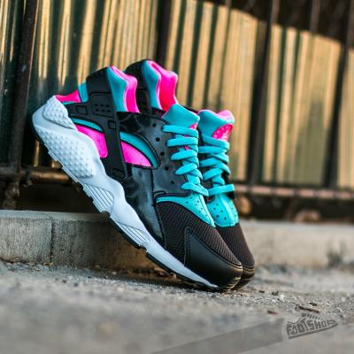 Nike Huarache Run (GS) Black/ White-Pink Blast-Gamma Blue