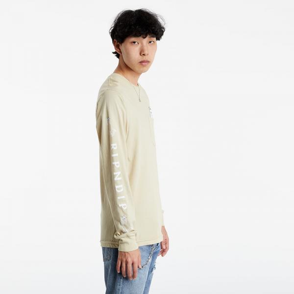 RIPNDIP Lord Nermal Pocket Long Sleeve Tee Tan