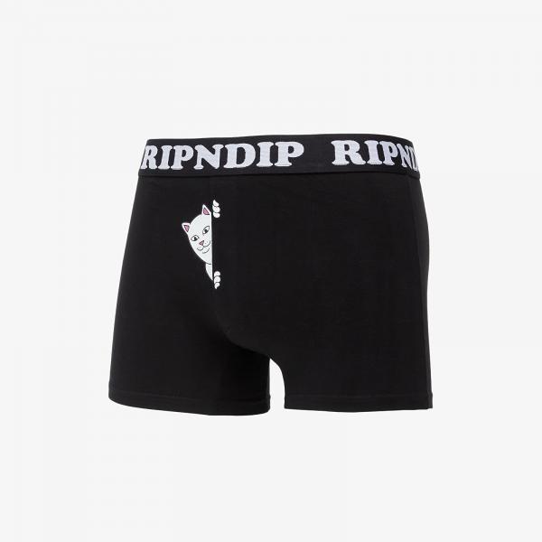Boxerky RIPNDIP Peek A Nermal Boxers Black XL