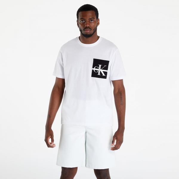 Tričko Calvin Klein Jeans Stripe Colorblock T-Shirt White XL