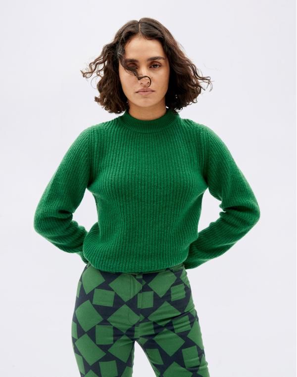Thinking MU Garden Green Hera Knitted Sweater GARDEN GREEN XS