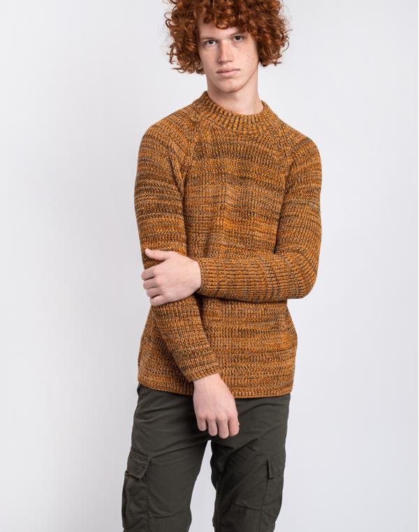 Knowledge Cotton Twisted Yarn Rib Knit 1090 Forrest Night S