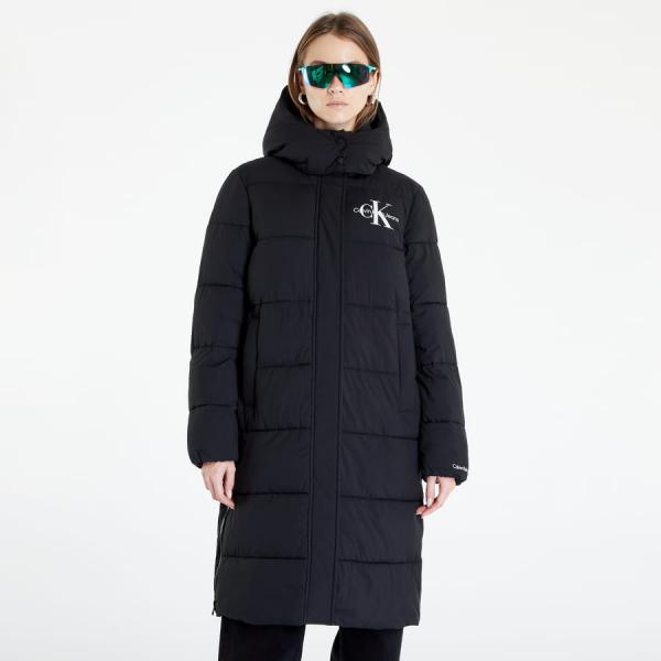 Dámská zimní bunda CALVIN KLEIN JEANS Monologo Long Puffer Black