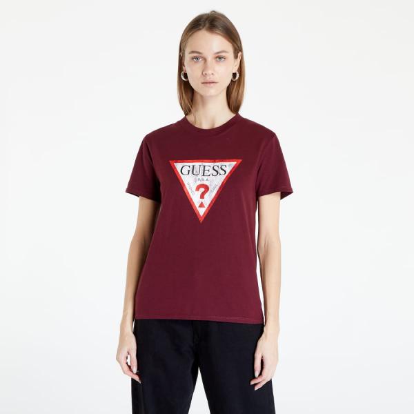 GUESS Eco Triangl Logo T-Shirt Wine