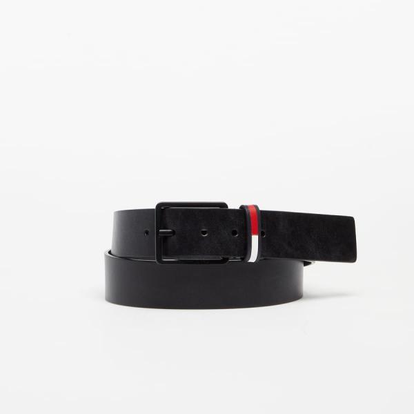 Pásek TOMMY JEANS Elevated Leather Belt Černý