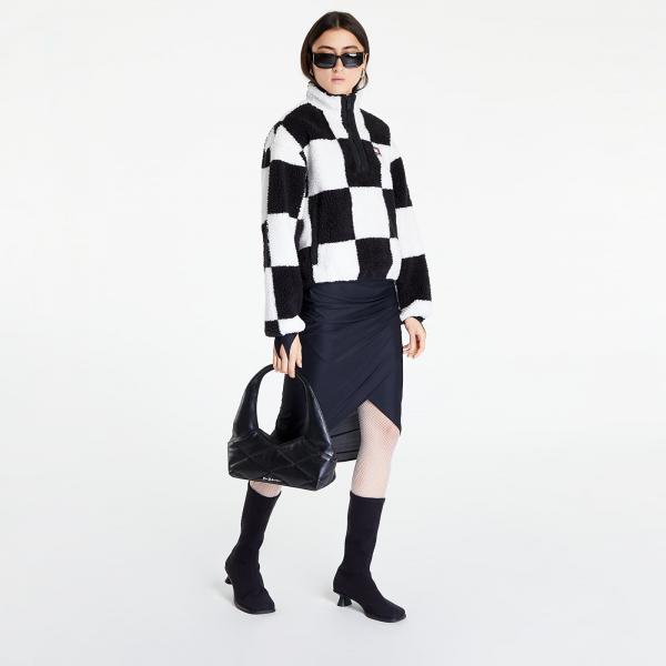Tommy Jeans Checkerboard Sherpa Popover Black Checkerboard