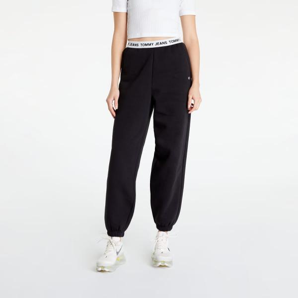 Tepláky TOMMY JEANS Logo Waistband Sweatpants Black