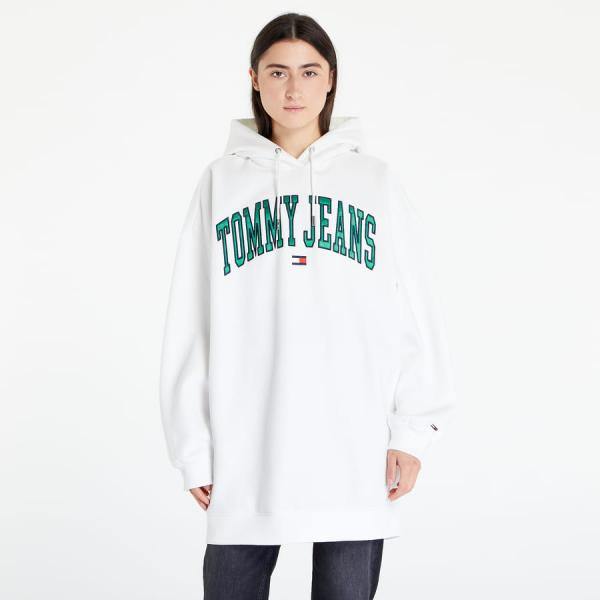 Dámská mikina TOMMY JEANS Collegiate Logo Dress White