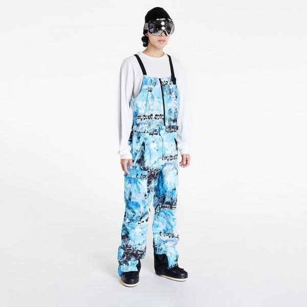 The North Face M Printed Dragline Bib Blue/ Never a Face Print